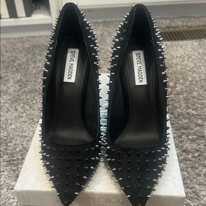 Steve Madden Black Studded Heels